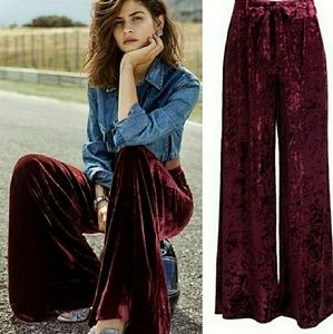NEW. WIDE LEG VELVETS
